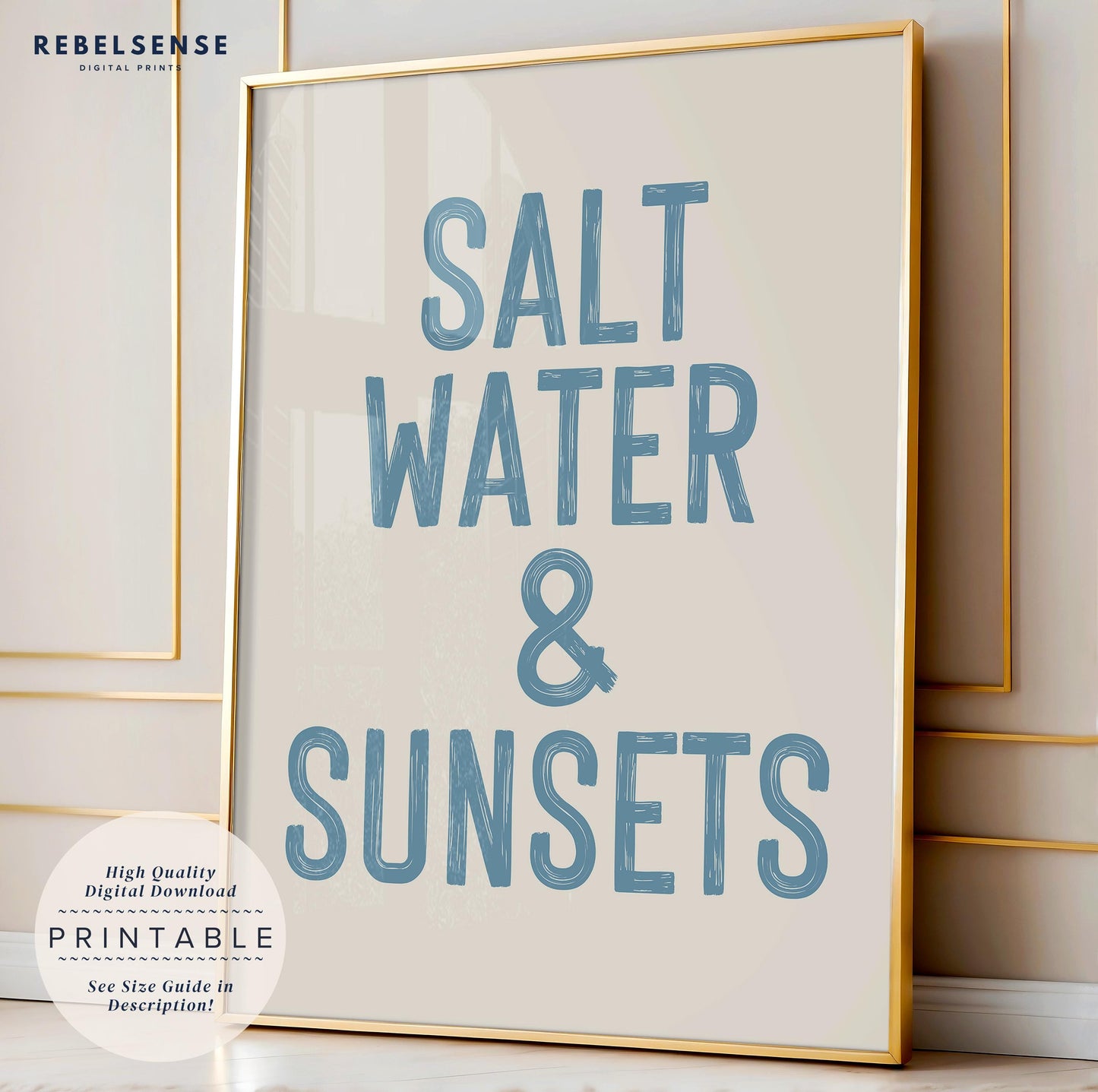 Blue Saltwater And Sunsets Print