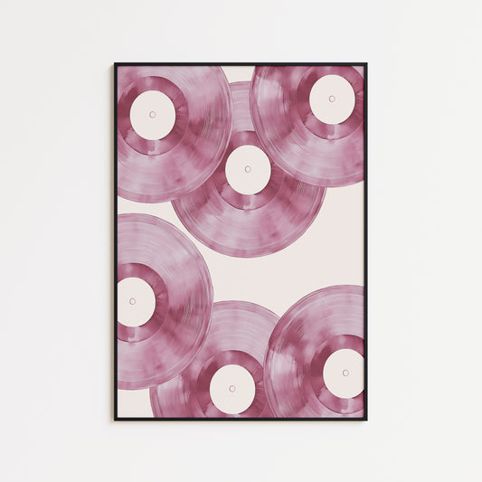 Pink Vinyl Record Print