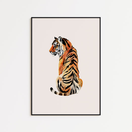 Watercolor Tiger Print