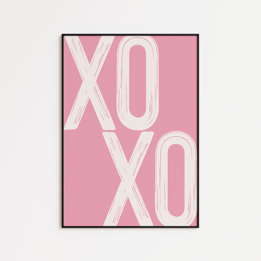 Pink XOXO Print
