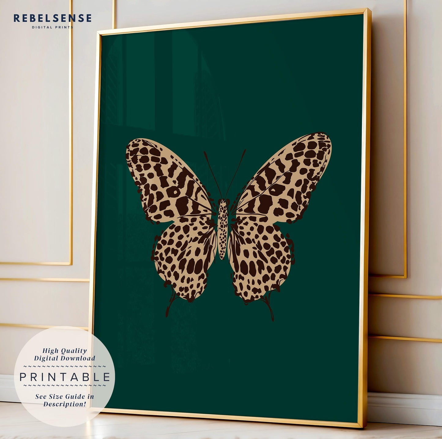 Leopard Butterfly Print