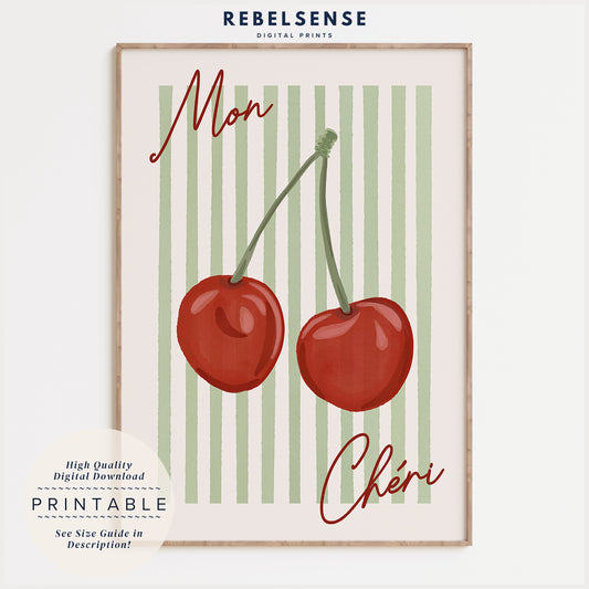 Mon Cheri Cherries Print