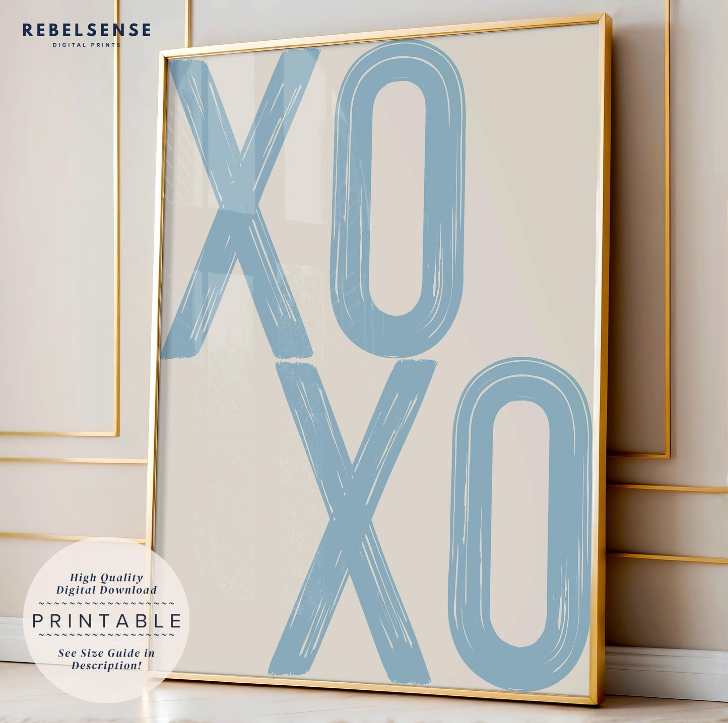 Light Blue XOXO Print