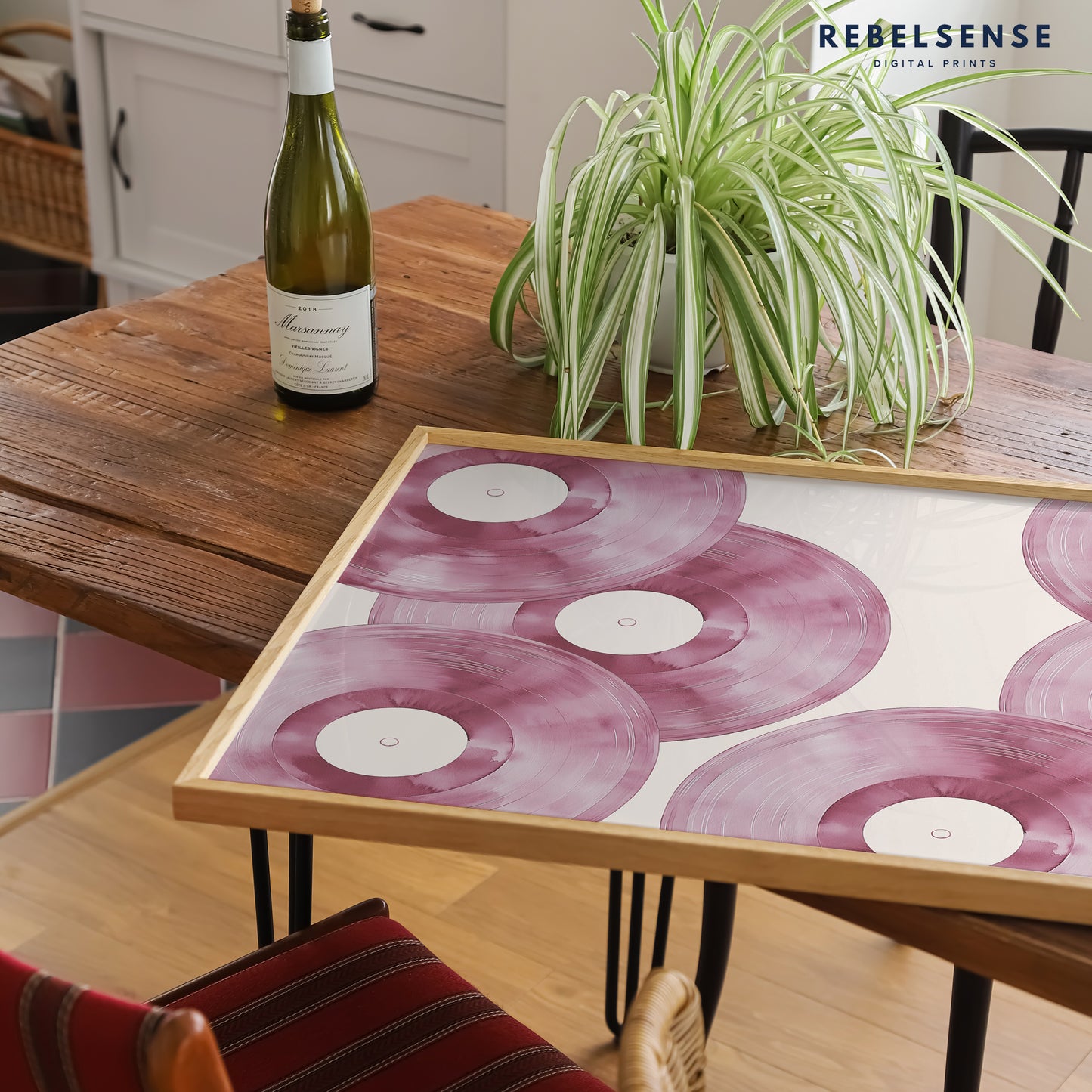 Pink Vinyl Record Print