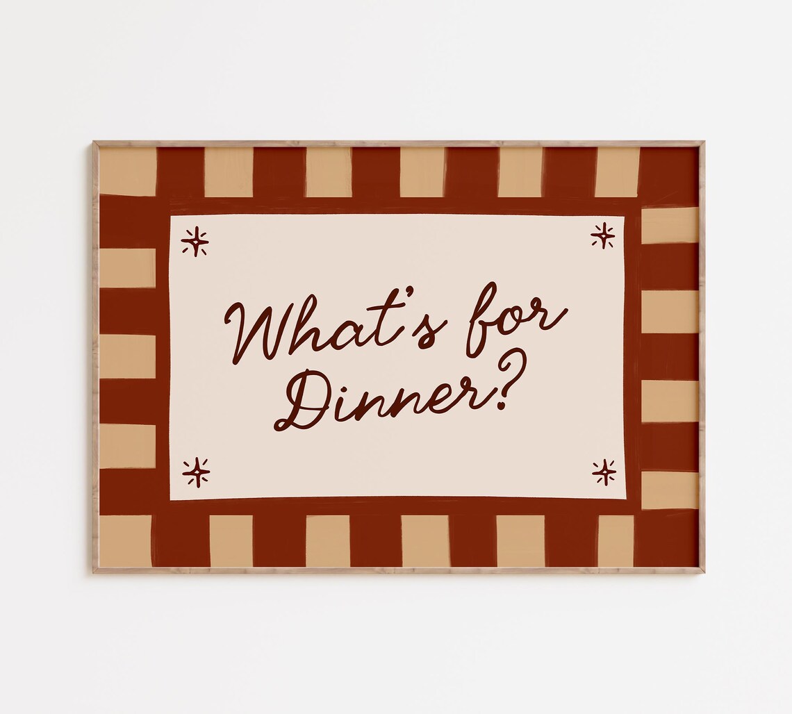 Brown What's For Dinner Print