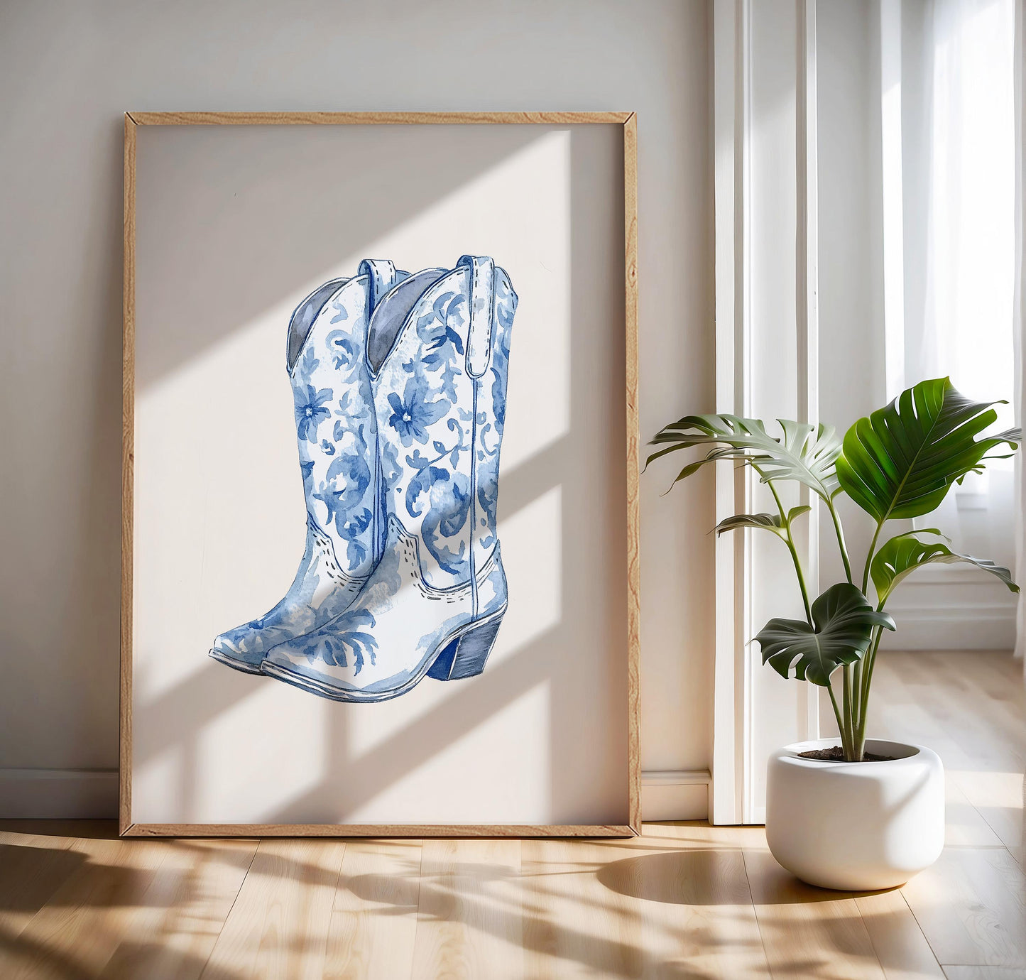 Chinoiserie Cowgirl Boot Print