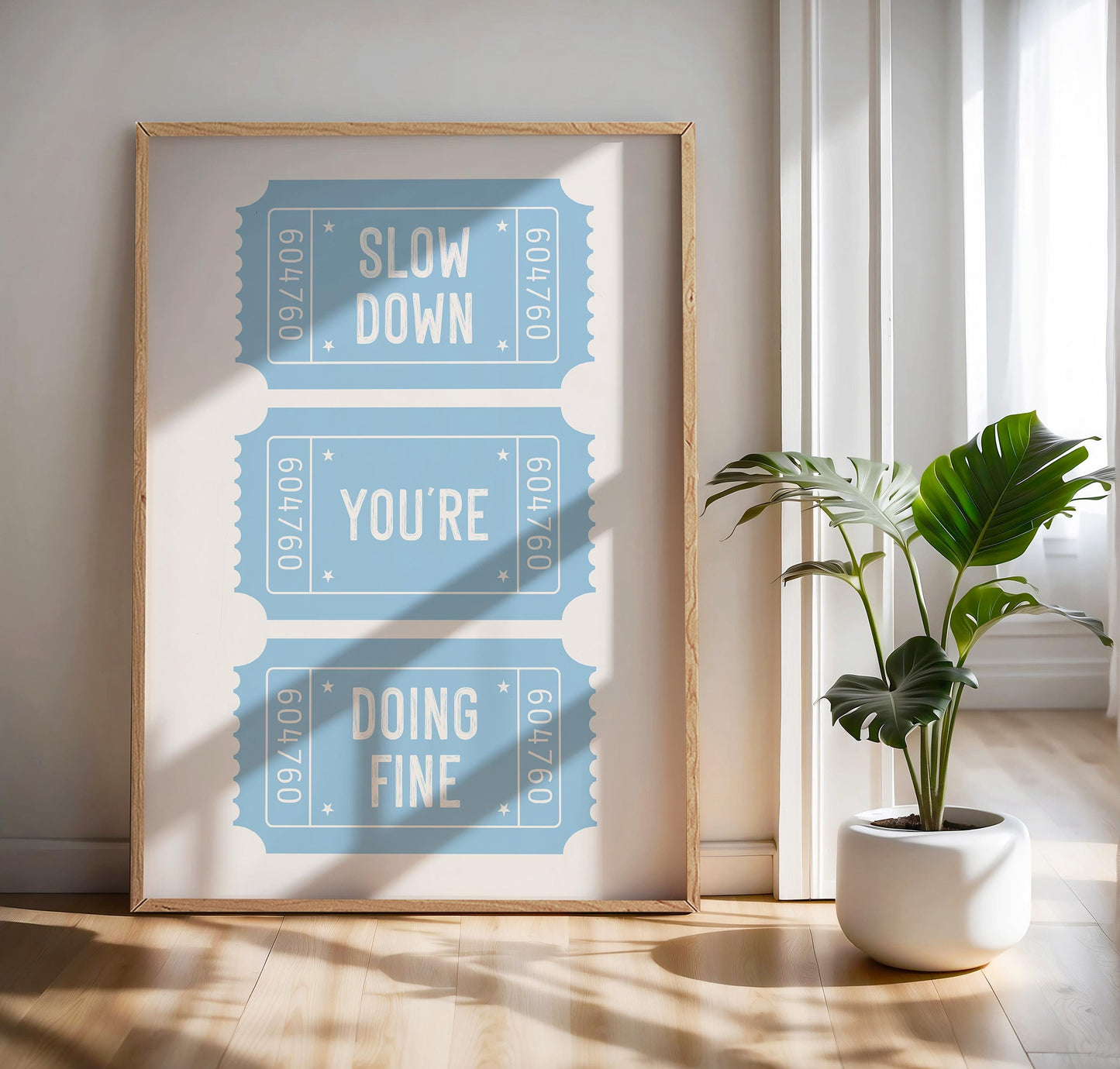 70s Slow Down Lyric Print