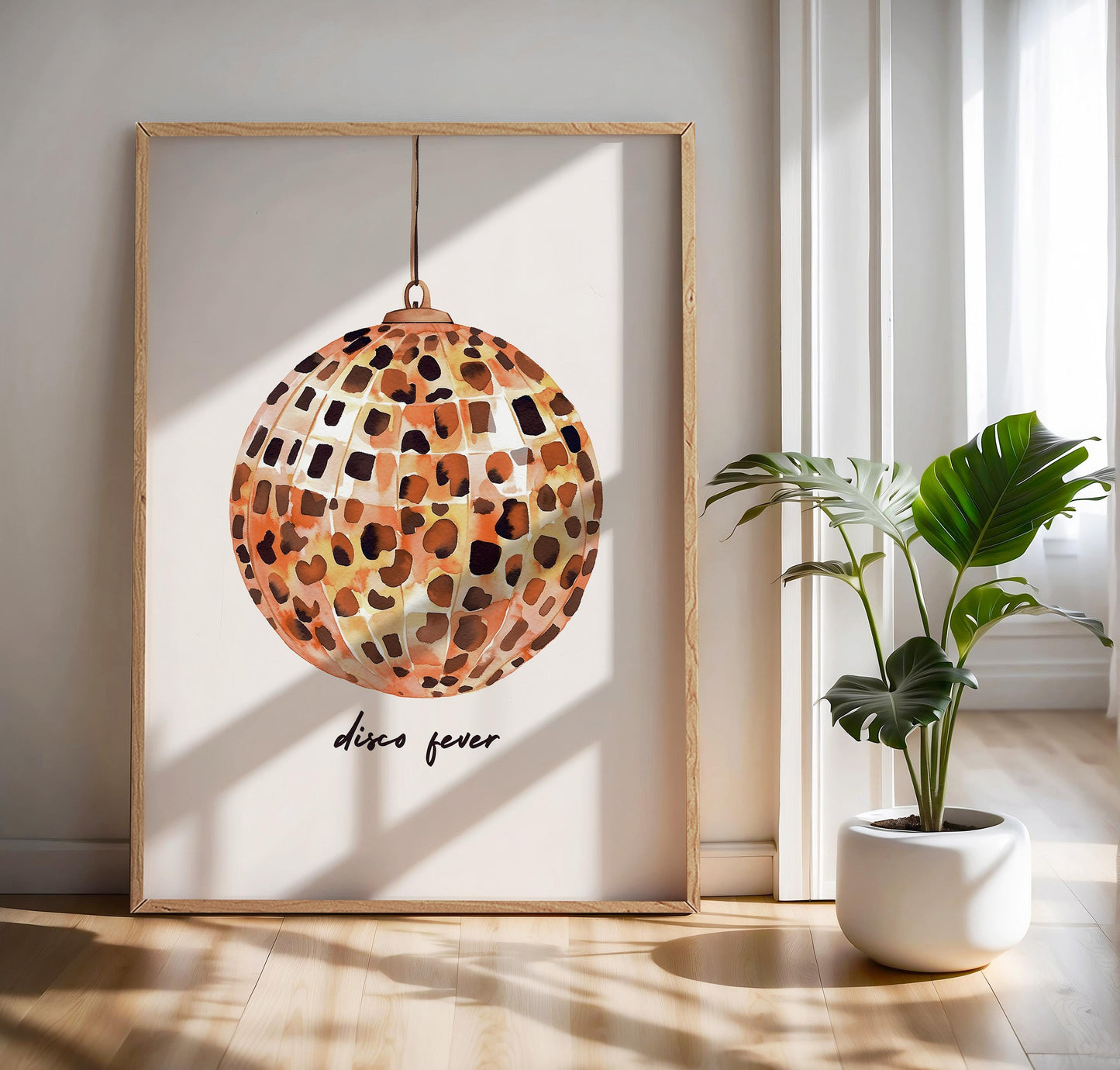 Leopard Disco Ball Print