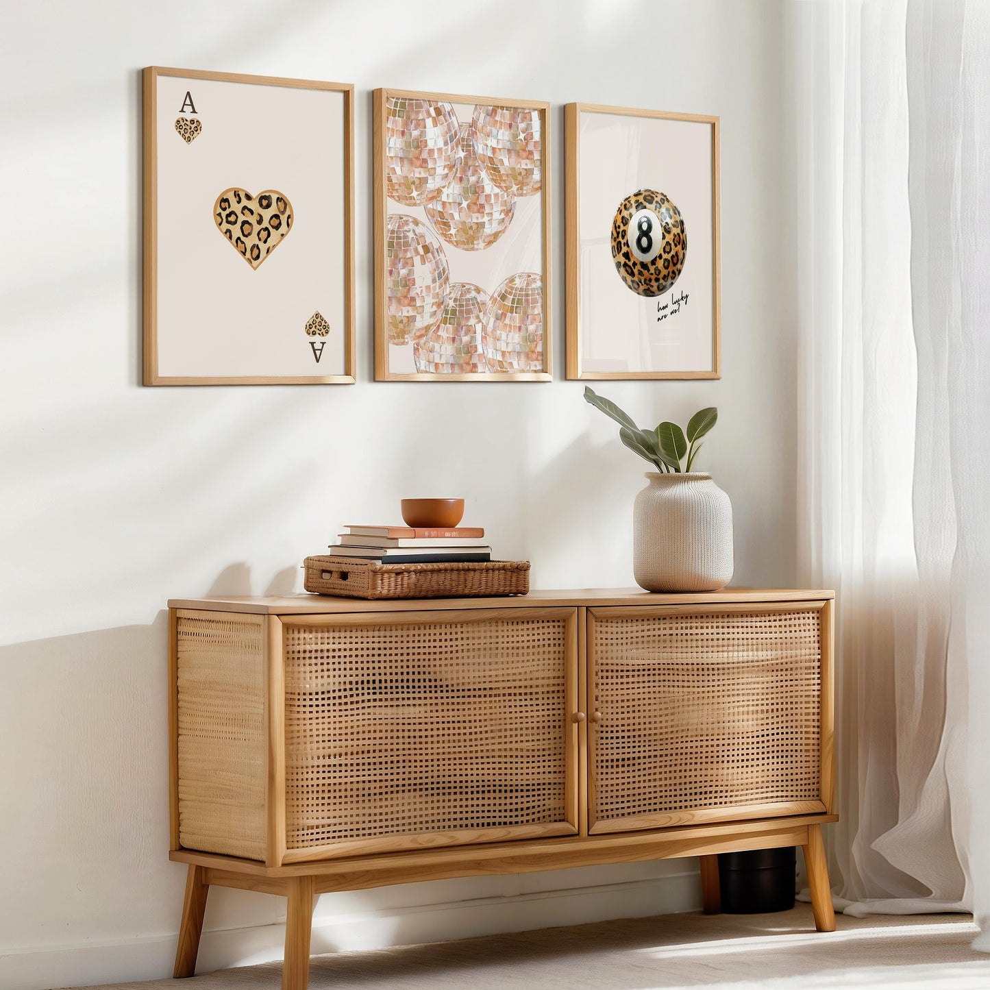 Leopard Print Wall Art Set Of 3