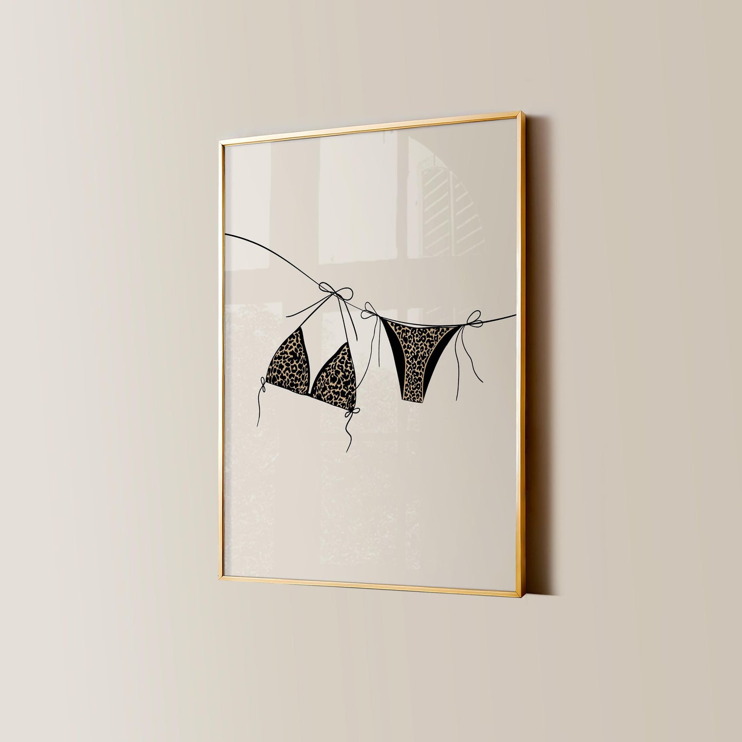 Leopard Bikini Line Art Print