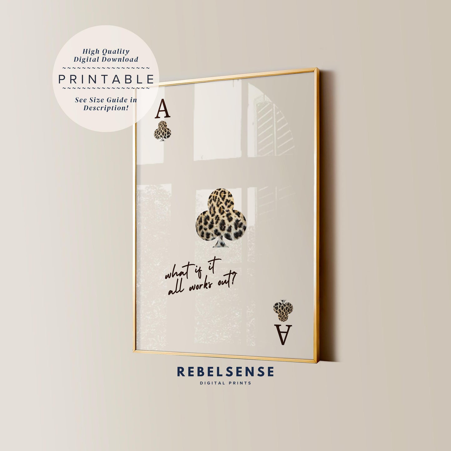 Leopard Ace Card Print