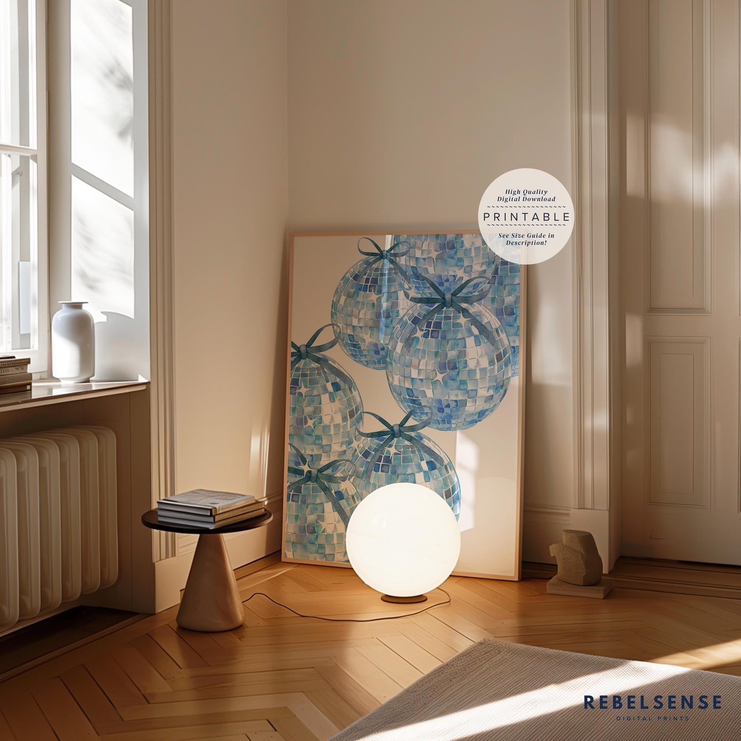 Blue Disco Ball Poster