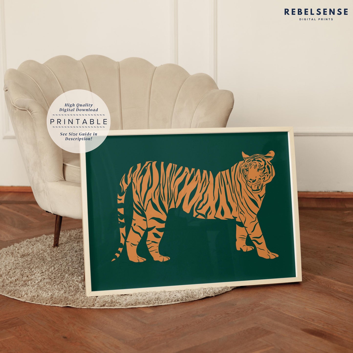 Emerald Green Tiger Print