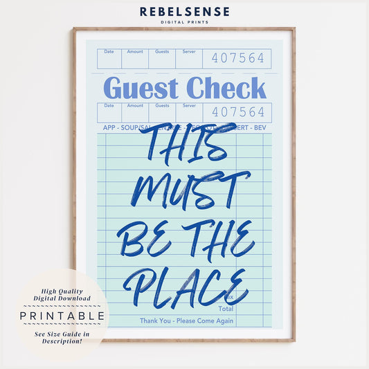 Blue Guest Check Print