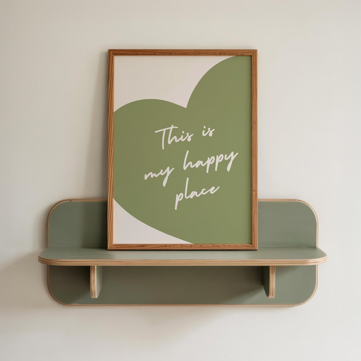 Sage Green "This Is My Happy Place" Print