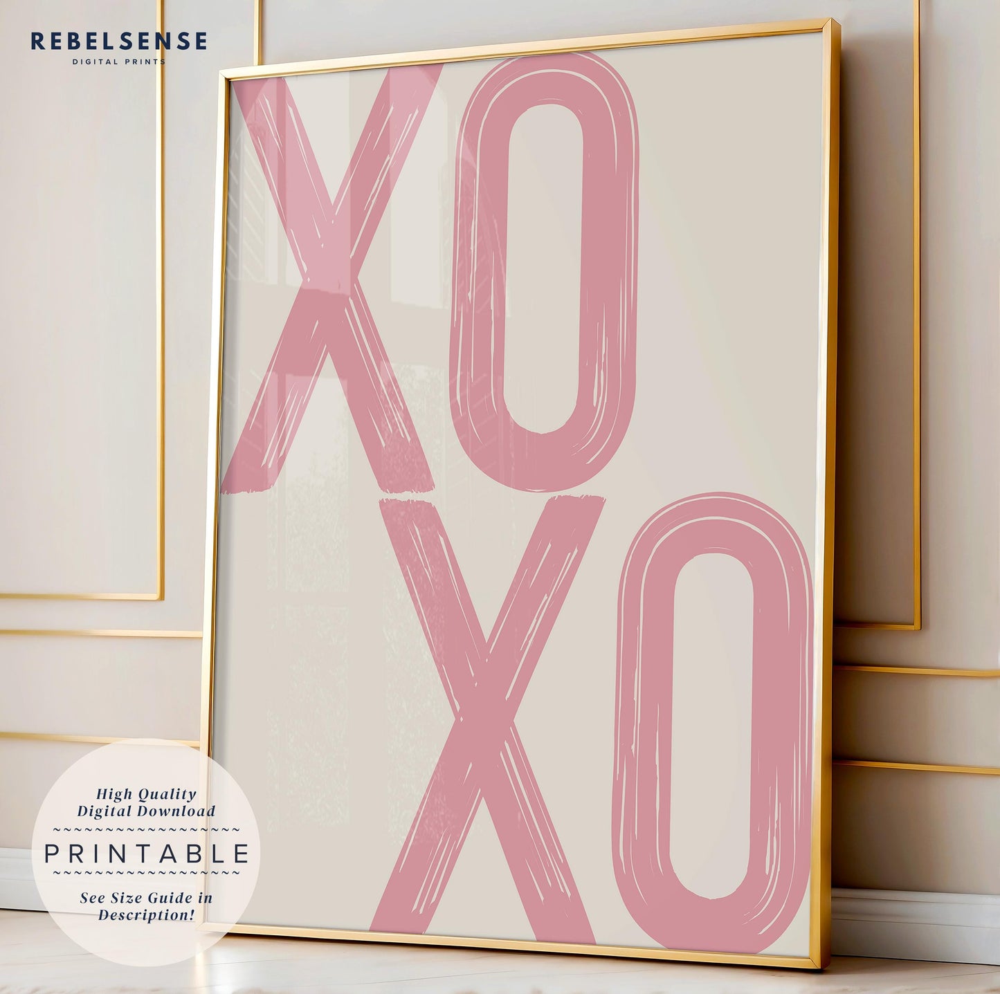 Light Pink XOXO Print
