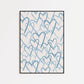 Blue Retro Hearts Print