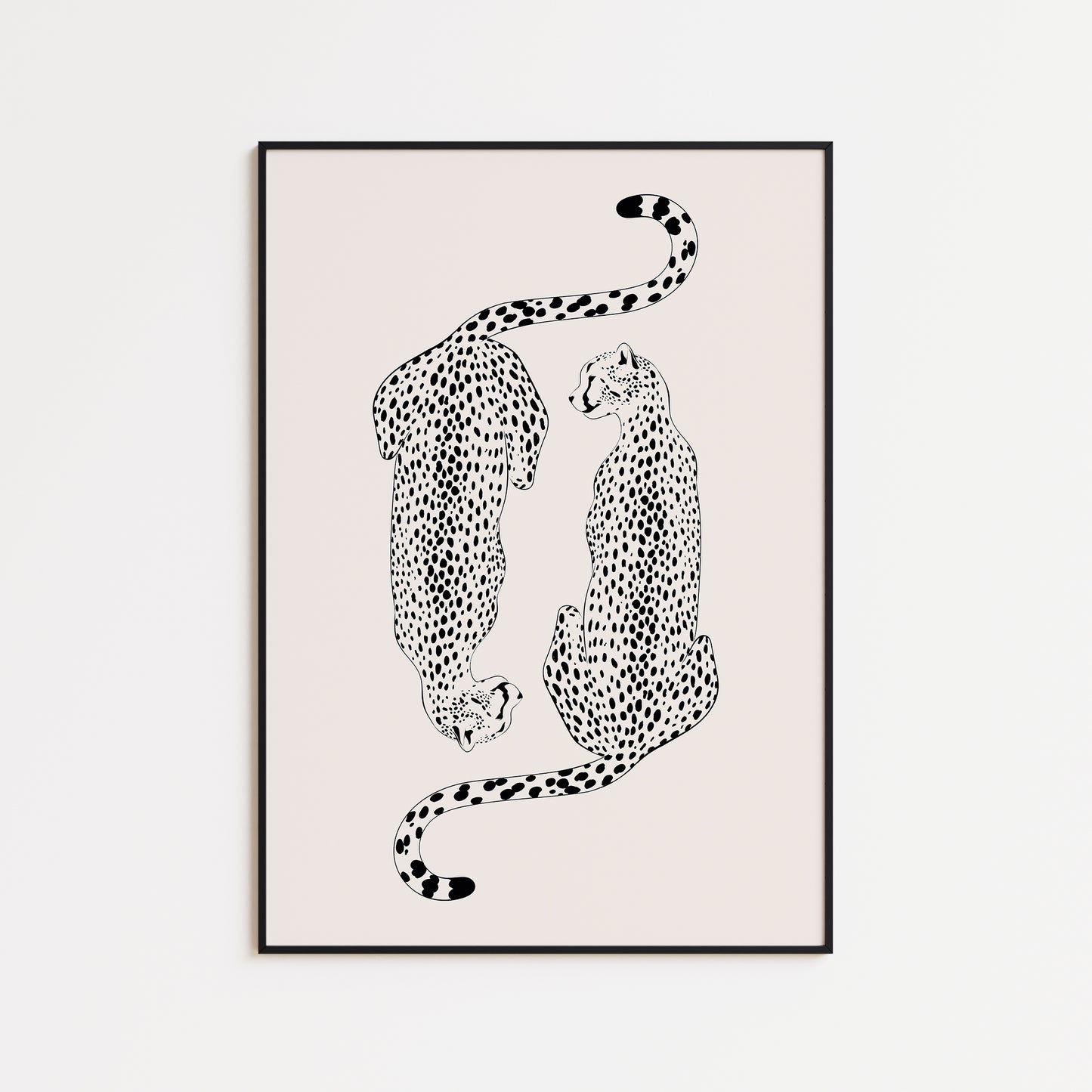 Black Lucky Leopard Set Of 3 Prints