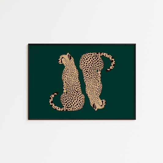 Emerald Green Cheetah Print