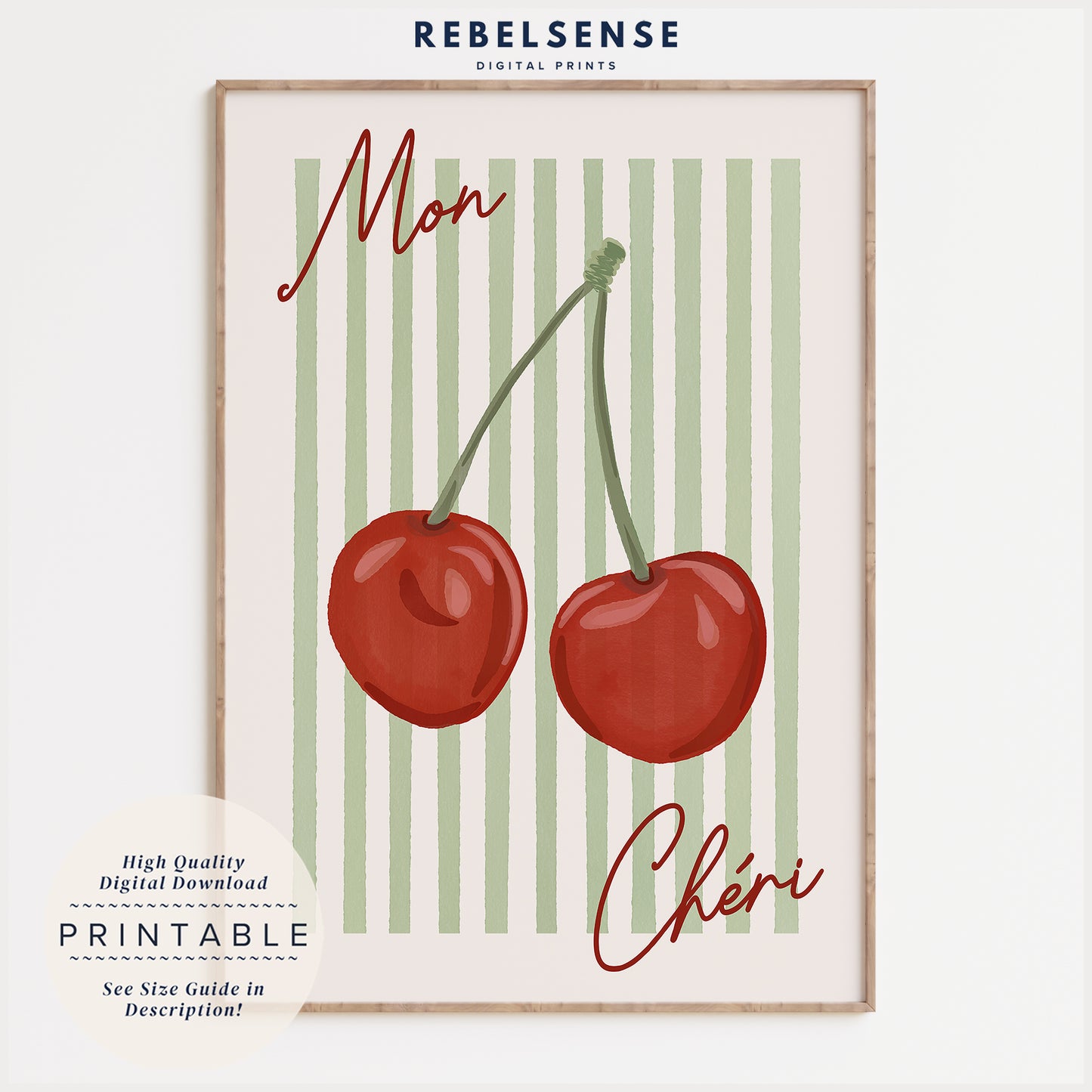 Mon Cheri Cherries Print