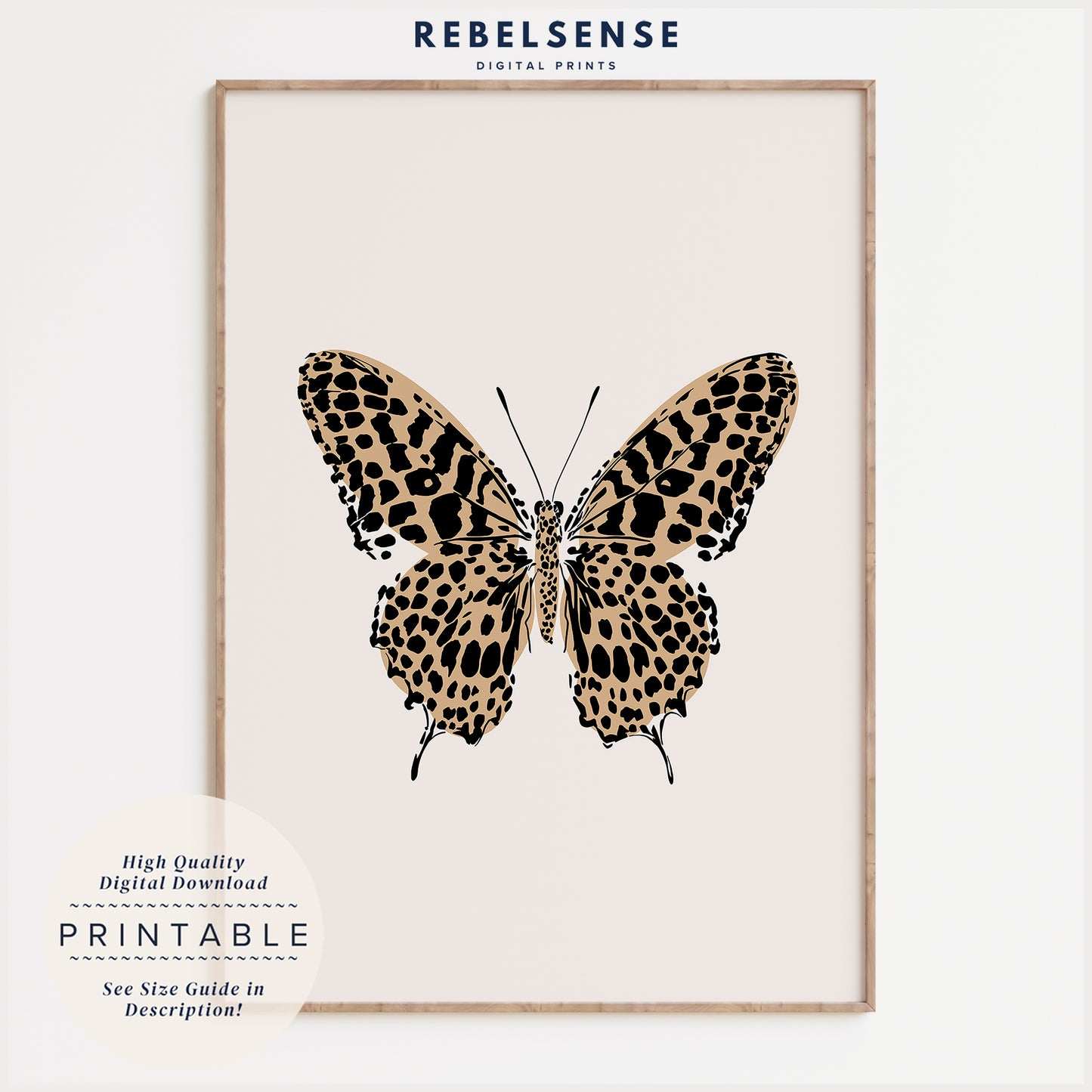 Leopard Butterfly Print