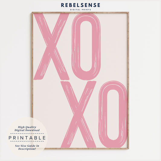 Light Pink XOXO Print