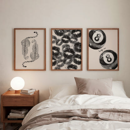 Black Set Of 3 Prints