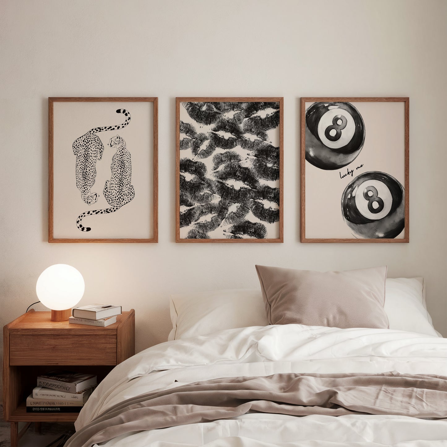 Black Set Of 3 Prints