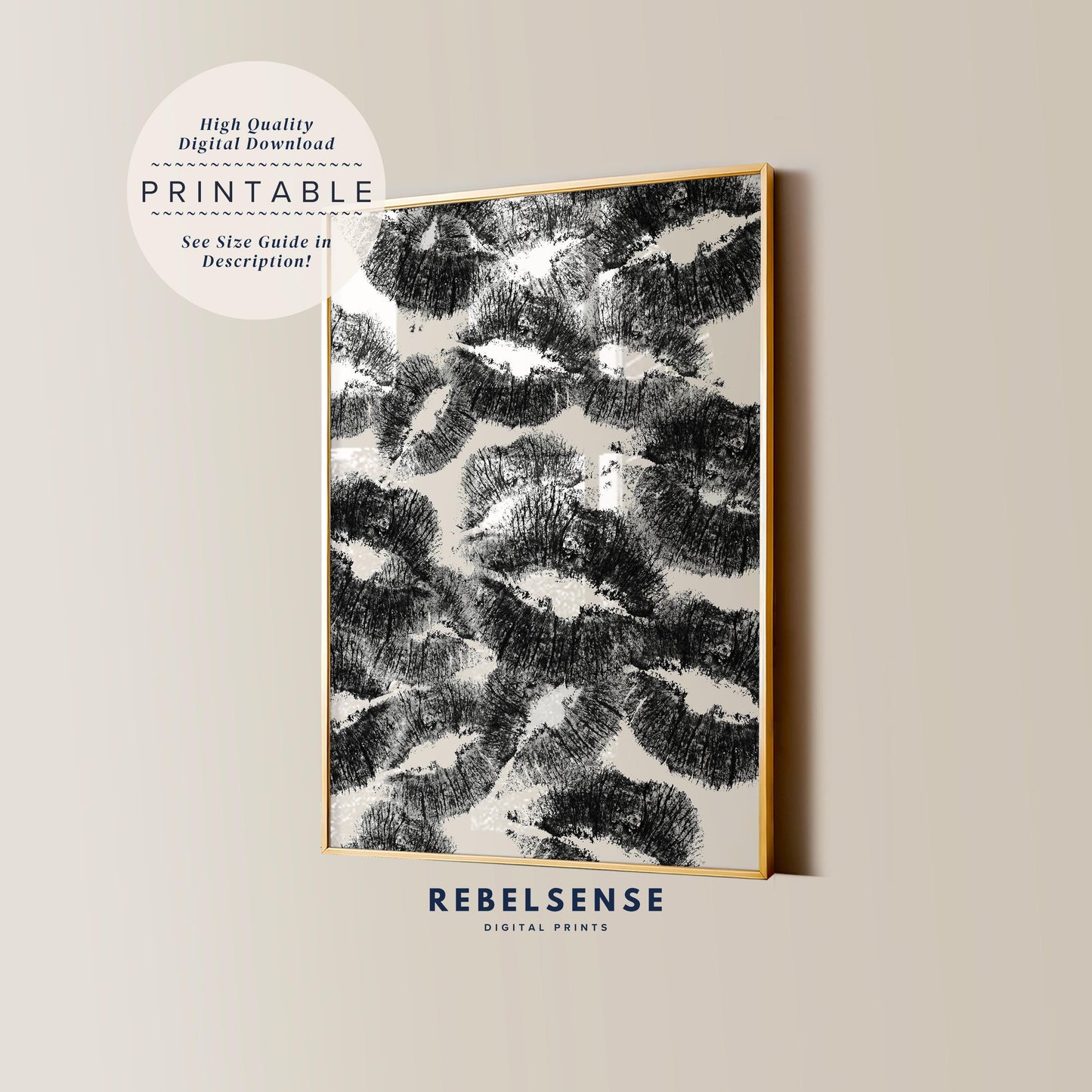 Black Lipstick Wall Art