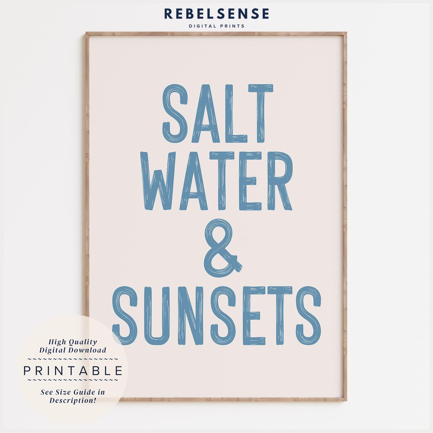Blue Saltwater And Sunsets Print