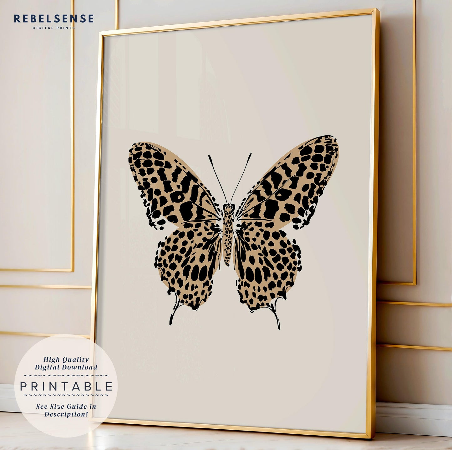 Leopard Butterfly Print