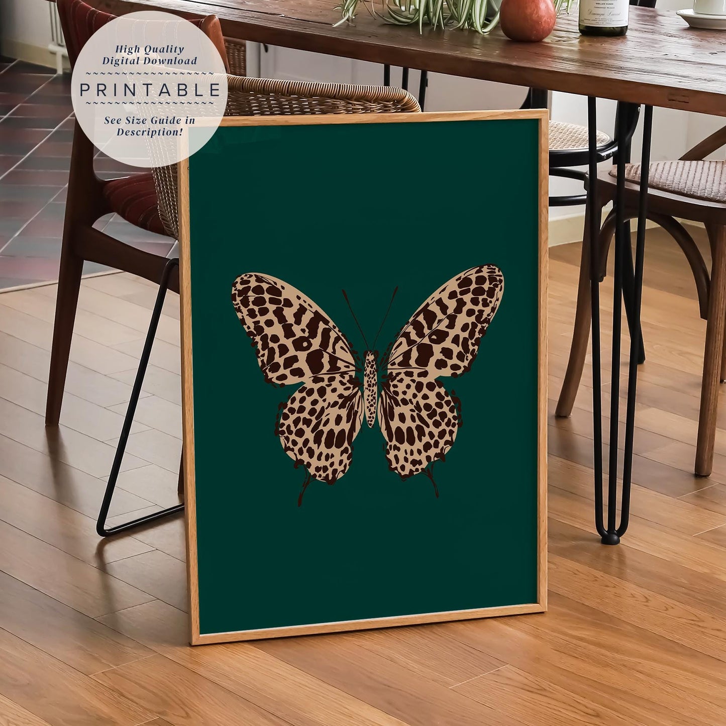 Leopard Butterfly Print