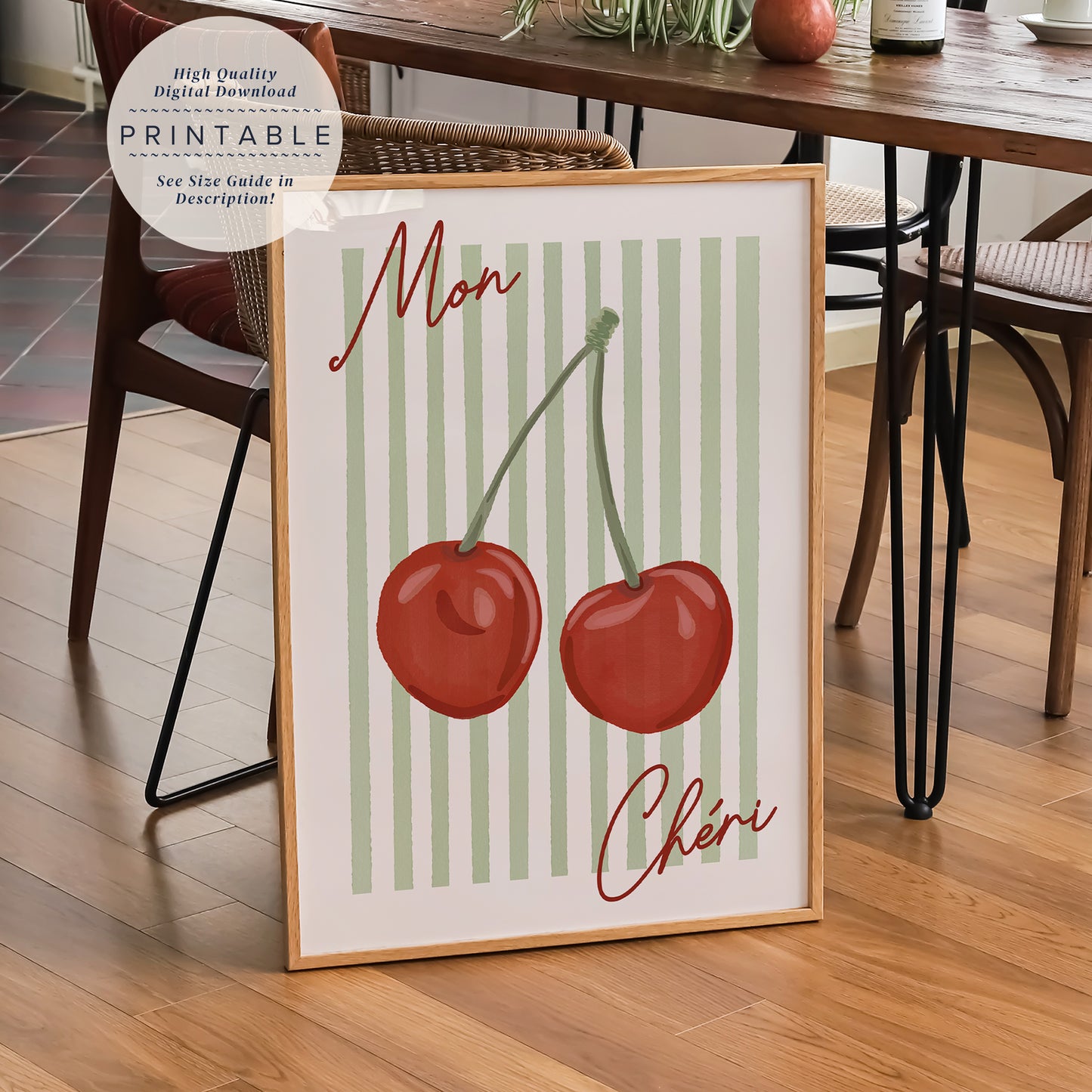 Mon Cheri Cherries Print
