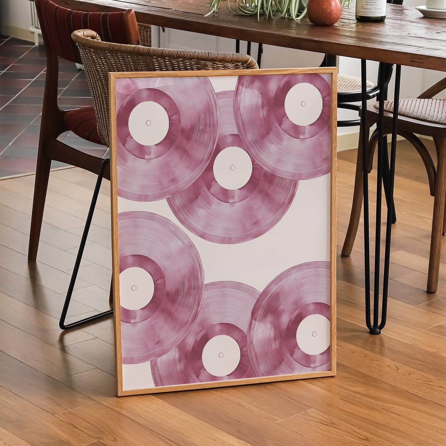 Pink Vinyl Record Print