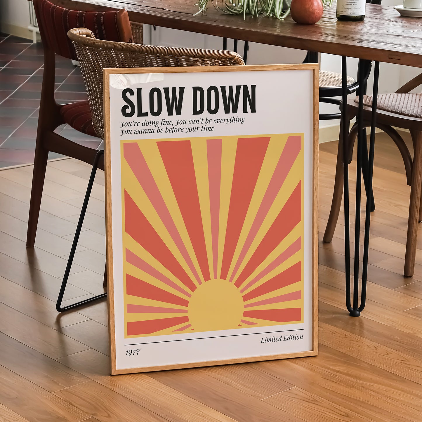 Slow Down Lyric Print