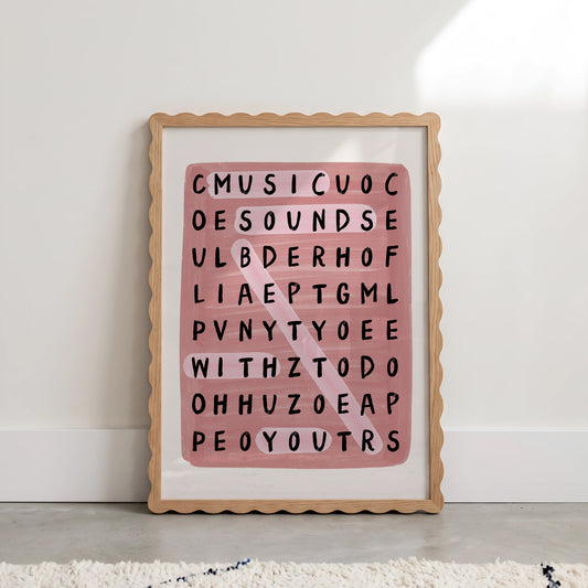 Pink 'Music Sounds Better With You' Print