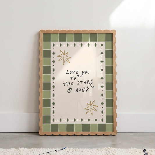 Retro Love You Print