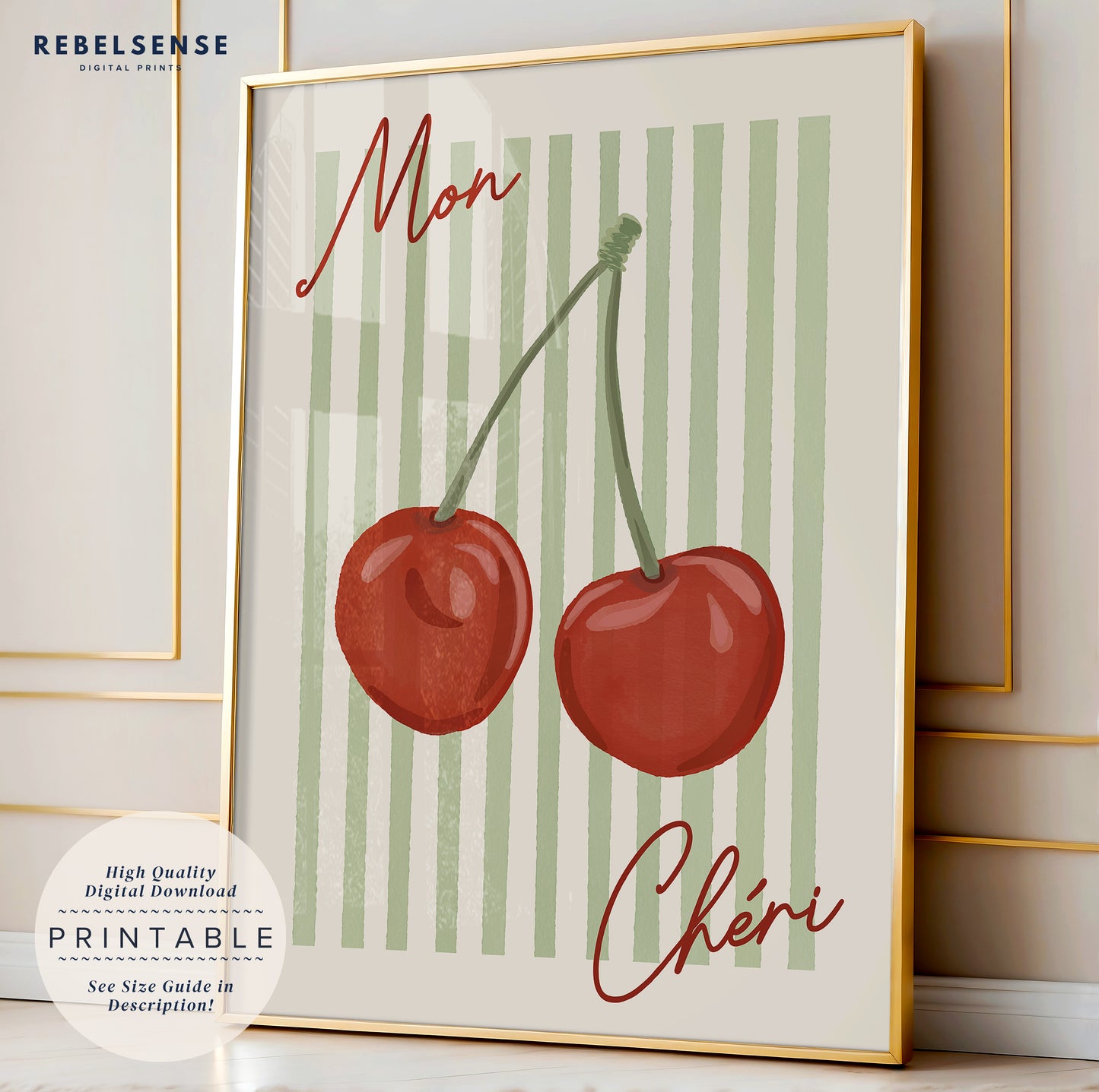 Mon Cheri Cherries Print