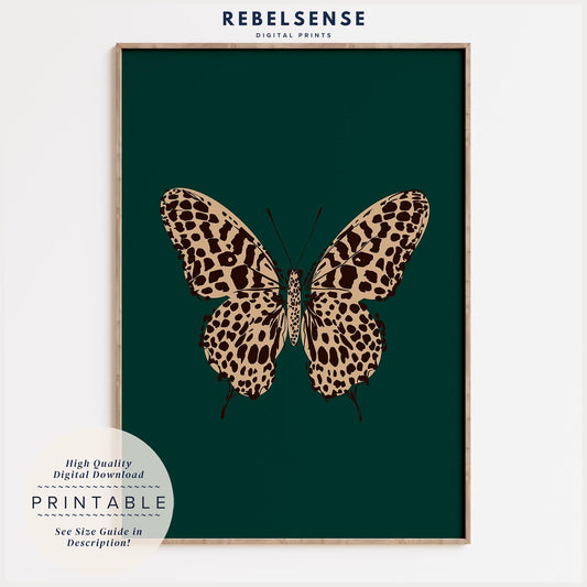Leopard Butterfly Print