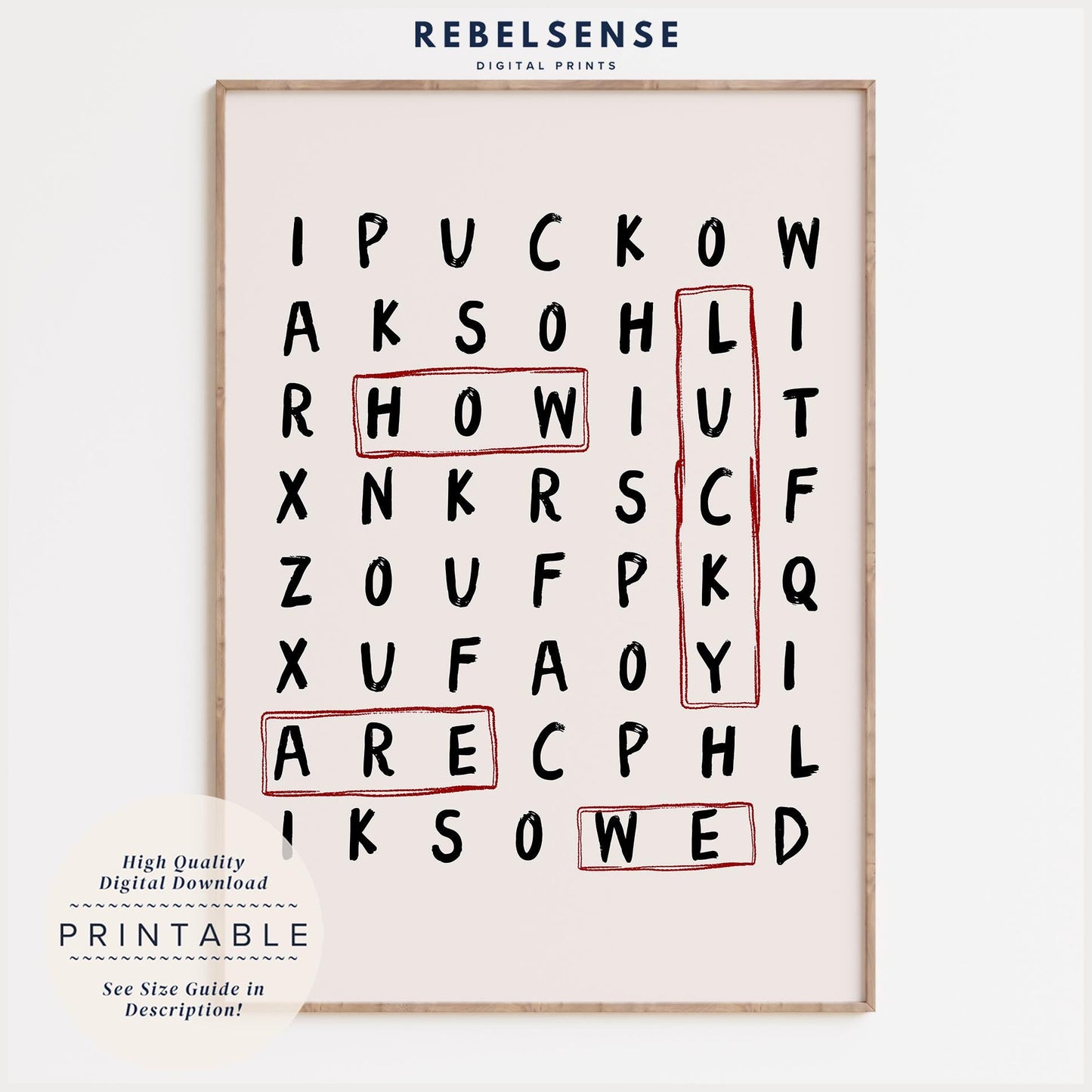 Lucky Wordsearch Print