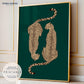 Emerald & Beige Cheetah Print
