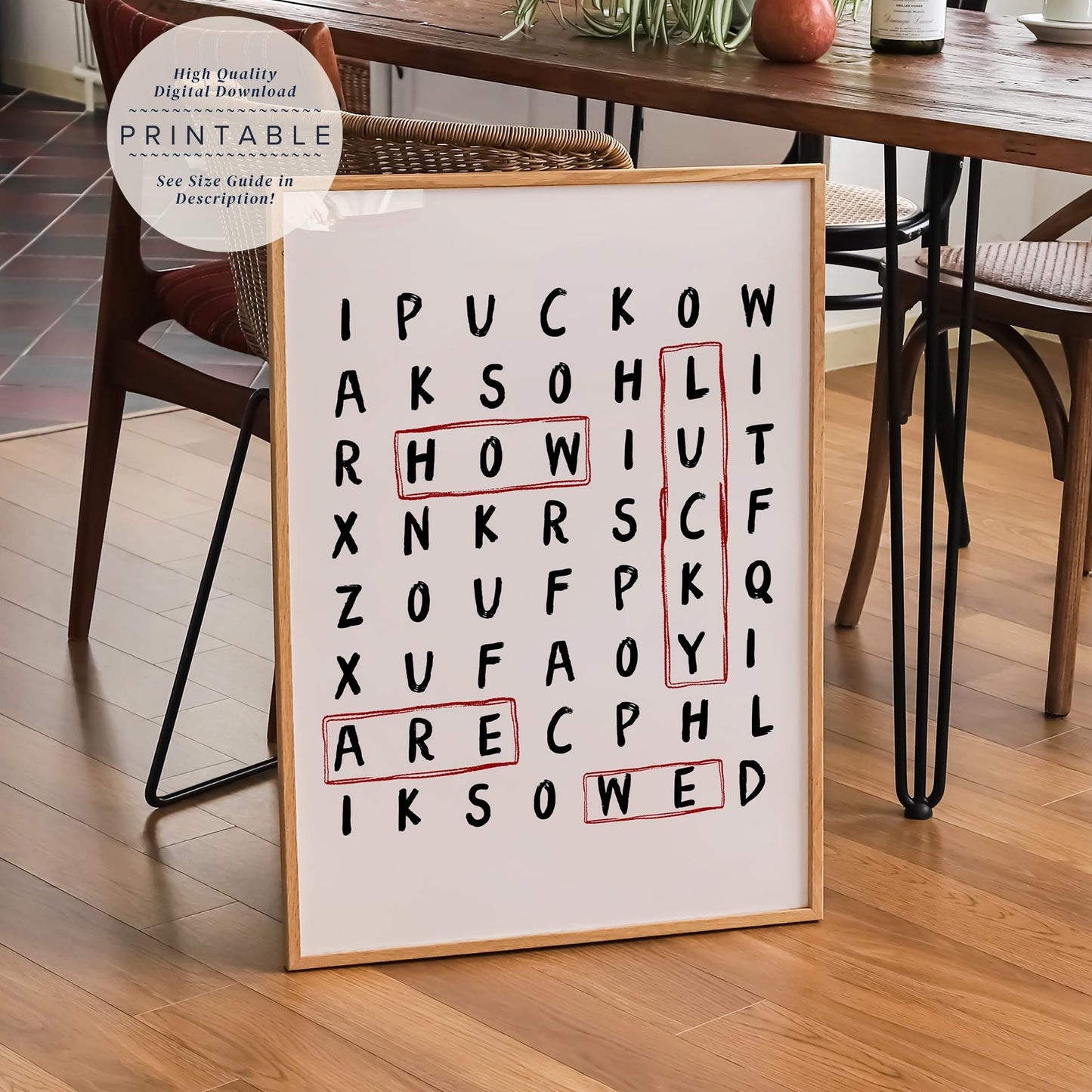 Lucky Wordsearch Print
