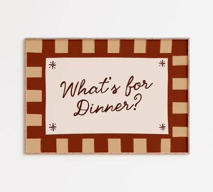 Brown What's For Dinner Print