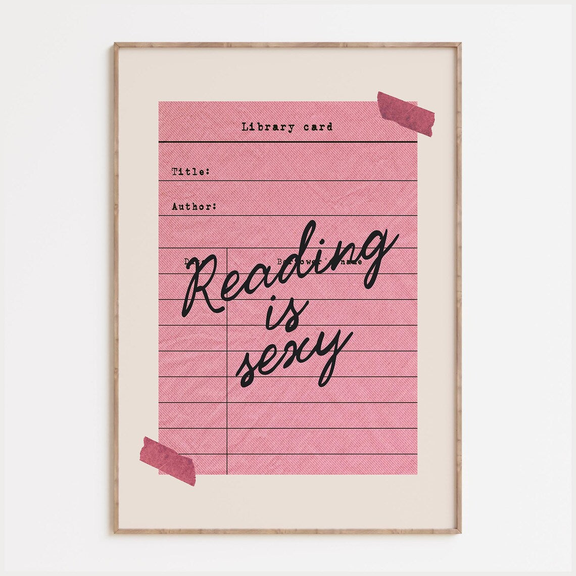 Library Card Print
