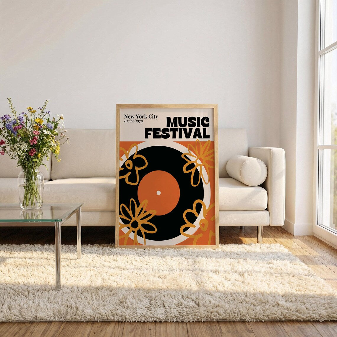 Retro Vinyl Festival Print