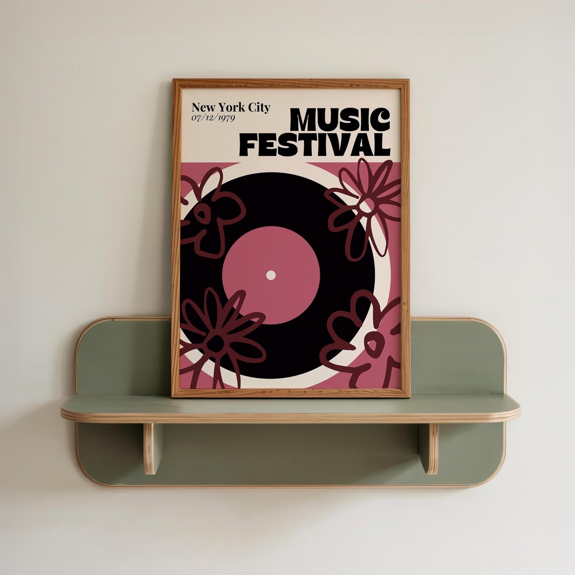 Retro Vinyl Festival Print
