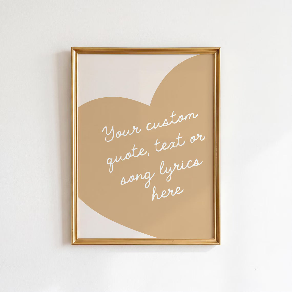 Custom Heart Wall Art: Personalised Quote Print