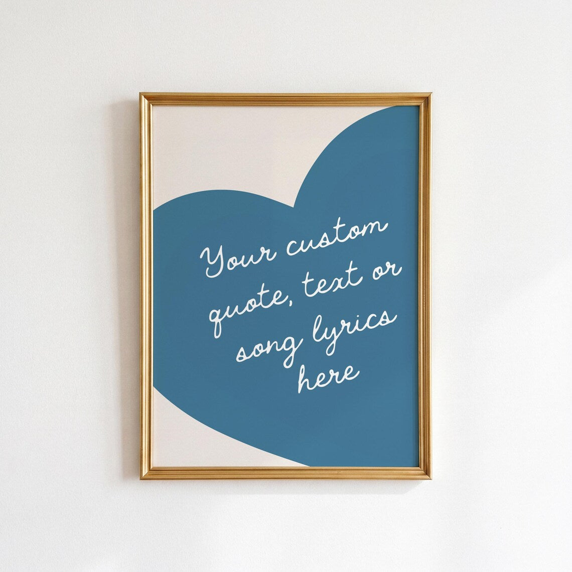 Custom Heart Wall Art: Personalised Quote Print