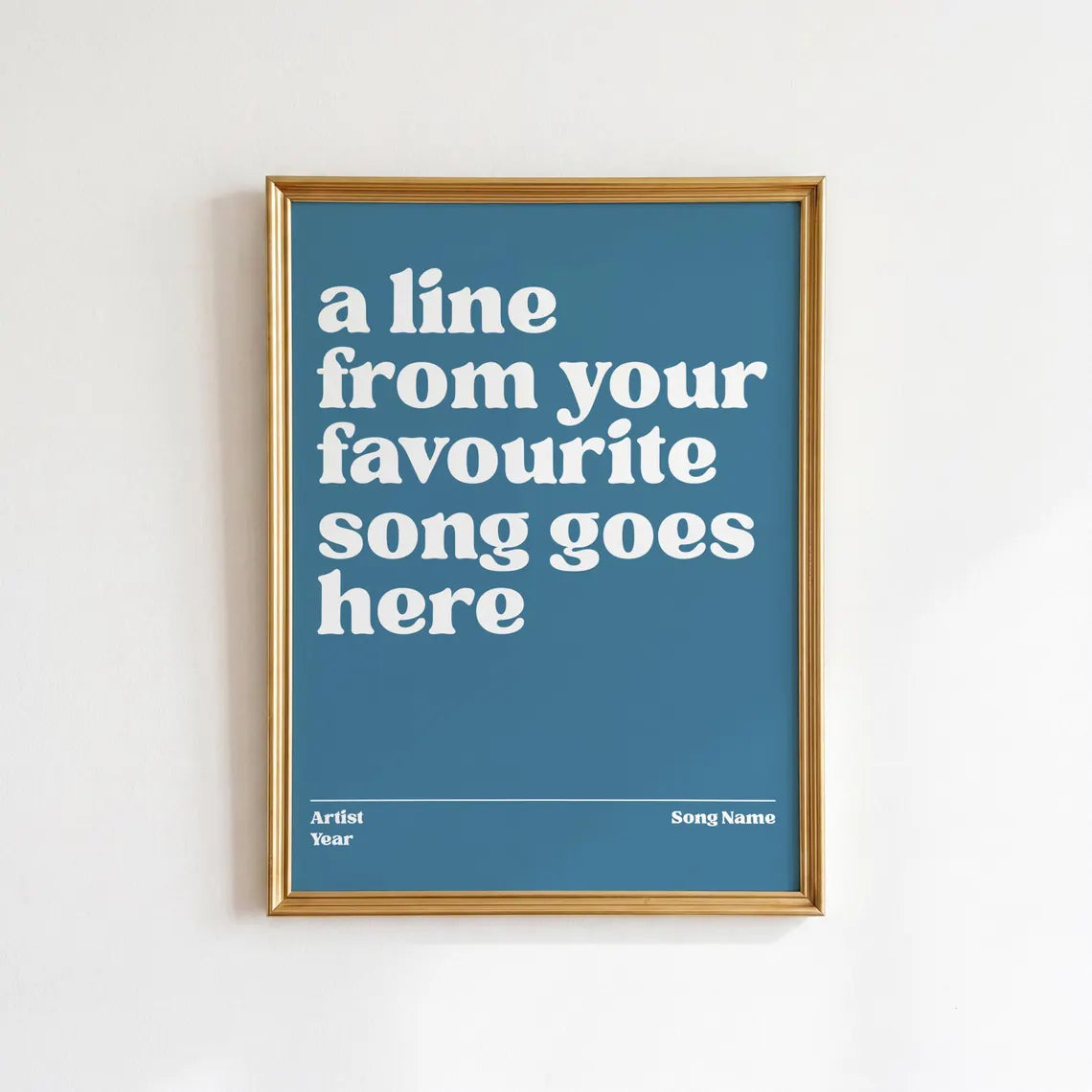 Custom Song Lyrics Print: Personalised Music Poster