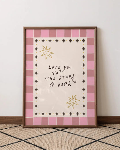 Retro Love You Print